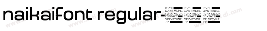 naikaifont regular字体转换